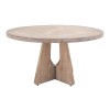 Teak 55-inch Round Dining Table