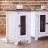 Pueblo Side Table (Brown/ White)
