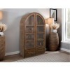 Balam Light Brown Glass Door Cabinet