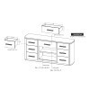 Balam Light Brown 7-Drawer Console