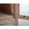 Balam Stained White Glass Door Cabinet