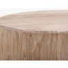 Balam Stained White Cylindrical End Table