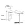 Balam Stained Black 2-Drawer Desk