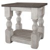 Stone Side Table (Off White/ Gray)