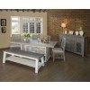 Stone Trestle Dining Room Set (Off White/ Gray)
