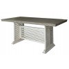 Stone Trestle Dining Table (Off White/ Gray)