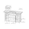 Dutton Distressed Brown Home Bar