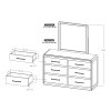 Dark Mezquite 6-Drawer Dresser
