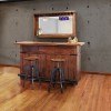 Parota Wooden Top Home Bar Set
