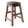 Antique Swivel Barstool w/ Faux Leather Seat