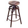 Antique Adjustable Height Backless Stool