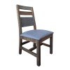 Antique Gray Solid Wood Chair (Set of 2)