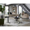 Harper Point 60 Inch Adjustable Lift Home Office Set (Bleached Khaki)