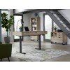 Harper Point 60 Inch Adjustable Lift Home Office Set (Bleached Khaki)