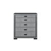Isabella Grey Upholstered Chest w/ LED