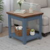 Ithaca Blue Denim and Bourbon End Table