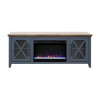 Ithaca Blue Denim and Bourbon 66-inch Fireplace Console