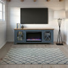 Ithaca Blue Denim and Bourbon 66-inch Fireplace Console
