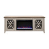 Ithaca Sandstone and Bourbon 66-inch Fireplace Console