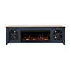 Ithaca Blue Denim and Bourbon 83-inch Fireplace Console