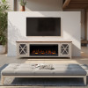 Ithaca Sandstone and Bourbon 83-inch Fireplace Console