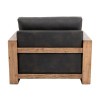 Ancora Black Faux Leather Living Room Set