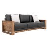 Ancora Black Faux Leather Living Room Set