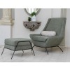 Tyne Chair w/ Ottoman (Olive)
