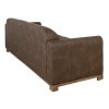 Balam Two-Cushion Sofa w/ Wooden Base Frame (Brown Faux Leather)