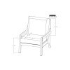 Balam Brown Faux Leather Armchair