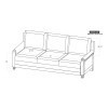 Xel-Ha II Ivory Faux Leather Sofa