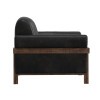 Loft Brown Armchair (Black Faux Leather)