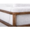 Roots Textured White Fabric Living Room Set