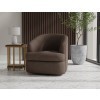 Tumbi Swivel Accent Chair (Brown PU)
