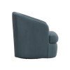 Tumbi Swivel Accent Chair (Blue Faux Leather)