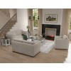 Vallarta Living Room Set (Ivory Faux Leather)