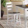 Kona Ladder Back Counter Height Stool (Gray/ White) (Set of 2)