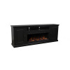 Kensington Black 86-inch Fireplace Console