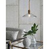 Chaness Glass Pendant Light (Clear and Brass)