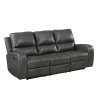 Linton Reclining Sofa (Dark Gray)