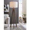 Dallson Wood Floor Lamp (Gray and Brown)