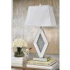 Prunella Silver Mirror Table Lamp