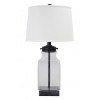 Sharolyn Glass Table Lamp (Transparent/Silver)