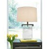 Fentonley Glass Table Lamp (Clear and Antique Black)