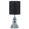 Cale Ceramic Table Lamp (Gray and Black)