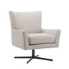 Acadia Leather Swivel Chair (Mist Gray)