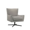 Acadia Leather Swivel Chair (Slate Gray)