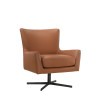 Acadia Leather Swivel Chair (Terracotta)
