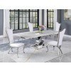 Lanna Dining Room Set w/ Nadia White Tall Back Chairs