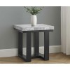 Lucca End Table (Gray Marble)